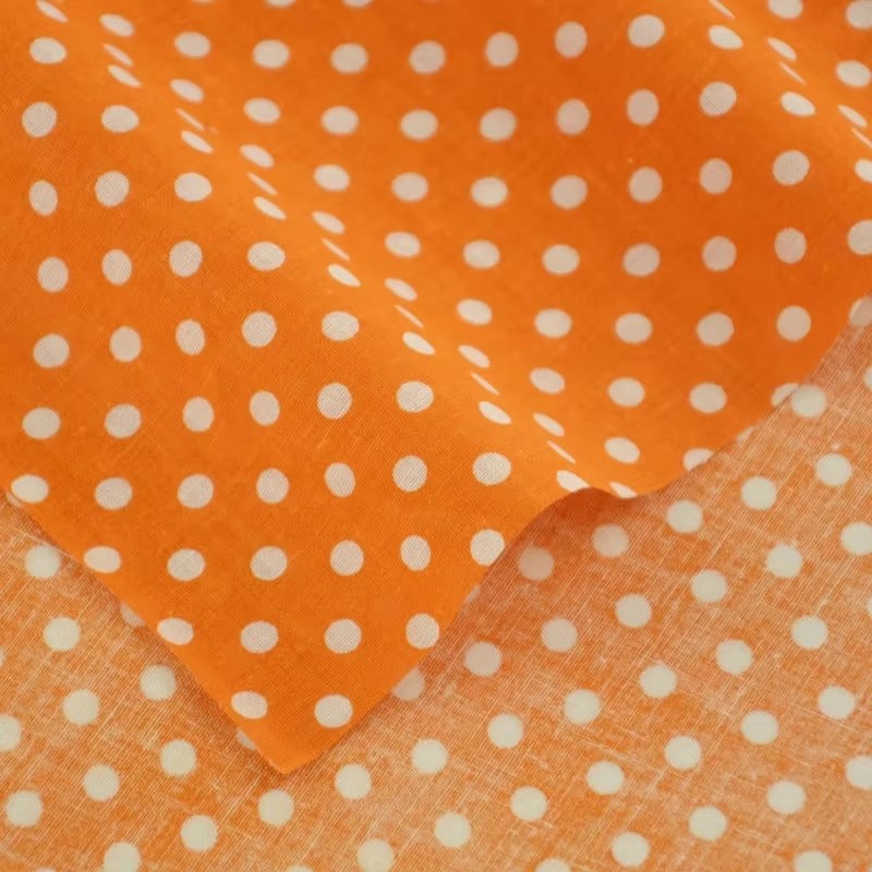 50X150CM White Orange Polka Do - Home Textiles & Decorations ulasan dan harga