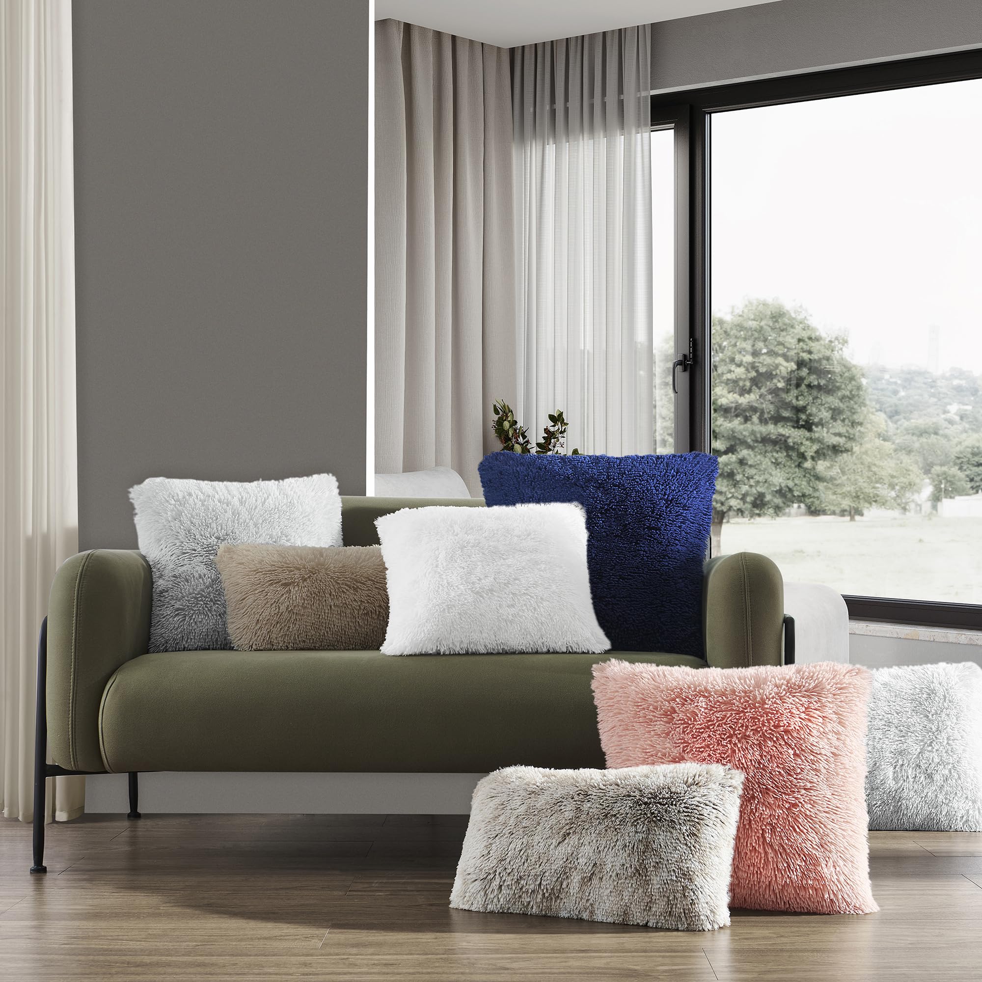 Luxury Soft Faux Fur Fleece Cu - Pillow Insert 18X18 ulasan dan harga