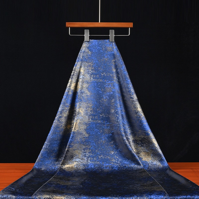 Retro Blue Gilded Gradient Tex - Home Textiles & Decorations ulasan dan harga