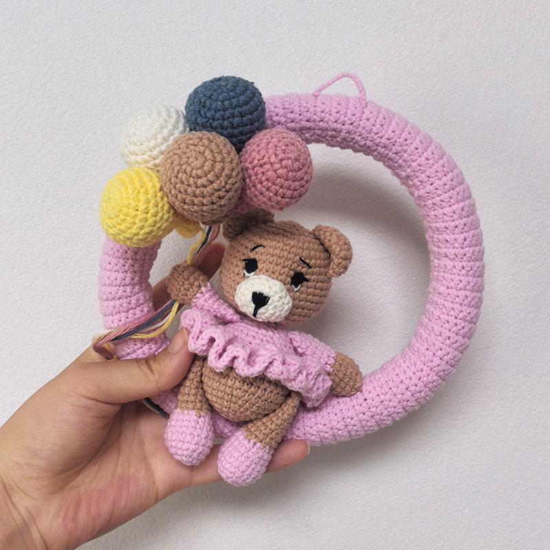 Handmade Crochet Balloon Bear, - Home Textiles Usa ulasan dan harga